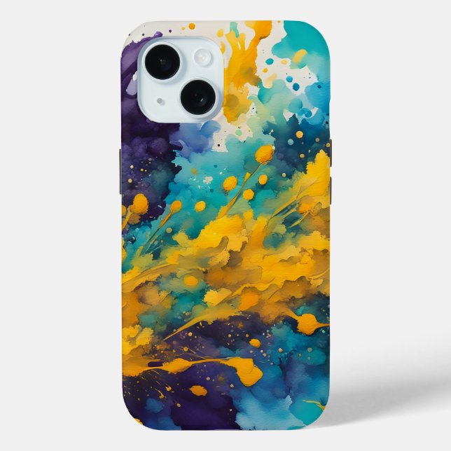 Watercolor Splashes Background Case-Mate iPhone Case (Back)