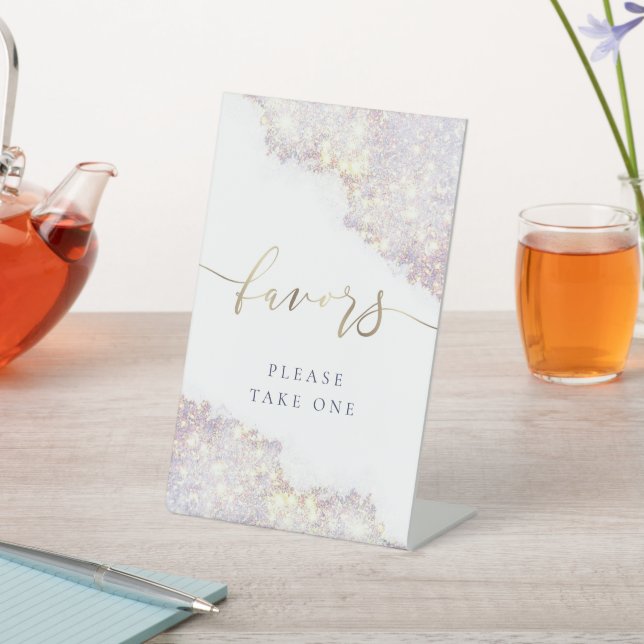 watercolor splashes favours pedestal sign (In SItu)