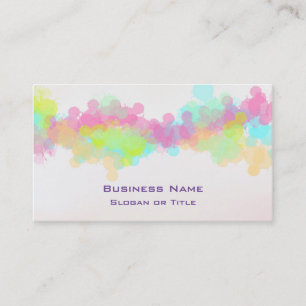 Watercolor Splatter Colourful Abstract Design Business Card