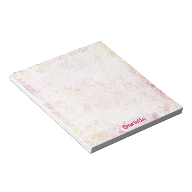 Watercolor Splatter & Drops Notepad (Angled)