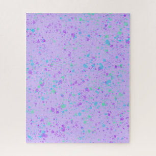 Watercolor Splatter on Purple Puzzle