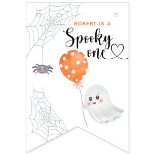 Watercolor Spooky One 1st Birthday Bunting