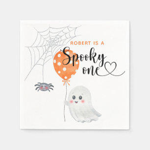 Watercolor Spooky One 1st Birthday Napkin