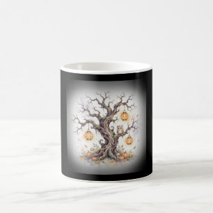 Watercolor Spooky Tree Halloween Night Mug