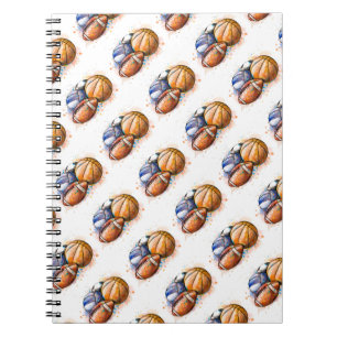 Watercolor Sport Balls Notebook