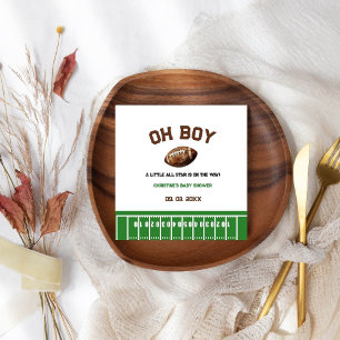 Watercolor Sport Football Baby Shower  Napkin