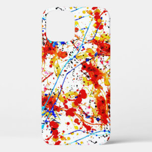 Watercolor Spots White Background Pattern iPhone 12 Case