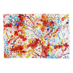 Watercolor Spots White Background Pattern Pillowcase