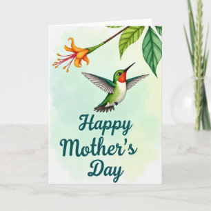 Watercolor Spring Bird Card