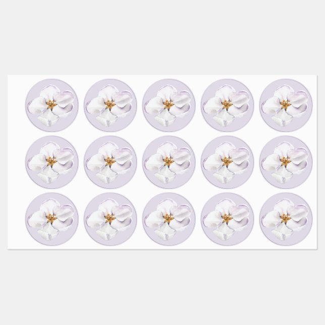 Watercolor spring blossom flower seal the envelope (Sheet)