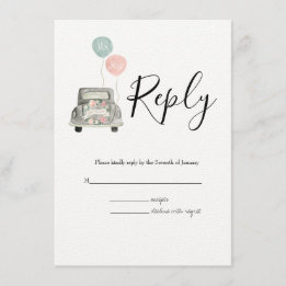 Watercolor Spring Botanical RSVP Wedding Enclosure Card
