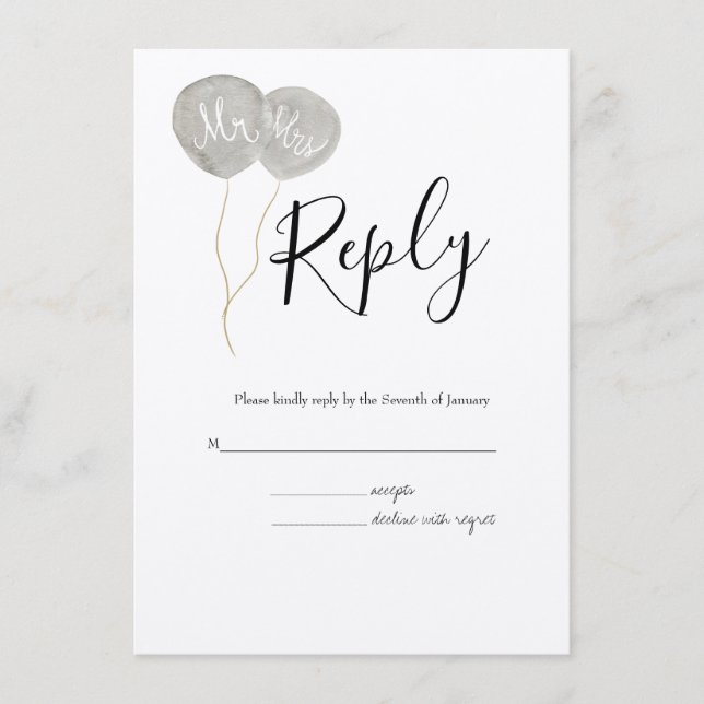 Watercolor Spring Botanical RSVP Wedding Enclosure Card (Front)