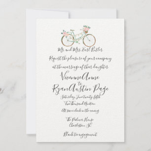 Watercolor Spring Botanical Wedding Invitation