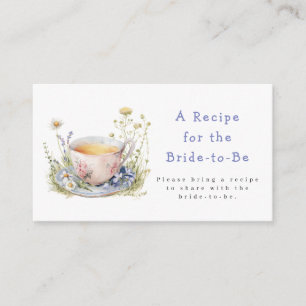 Watercolor Spring Bridal Shower Tea Party Enclosure Card