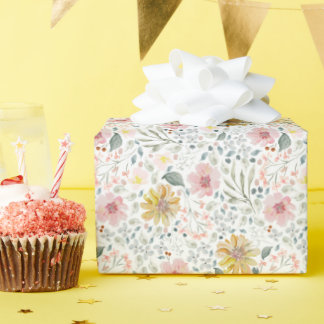 Watercolor Spring floral  Wrapping Paper
