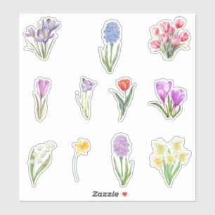 Watercolor Spring Flowers 