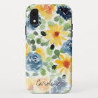 Watercolor Spring Flowers. Add Name.