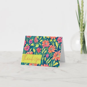 Watercolor spring flowers customisable card