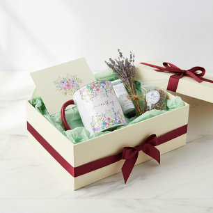 Watercolor spring flowers personalised  mug