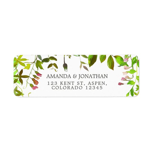 Watercolor Spring Foliage Wedding (Front)