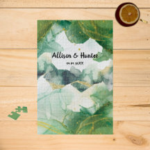 Watercolor Spring Green Jigsaw Puzzle