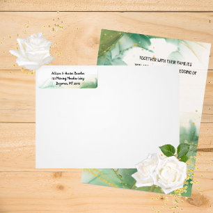 Watercolor Spring Green Return Address Label