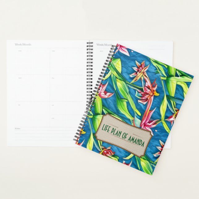 Watercolor Spring Lilly Life plan of Personalised  Planner (Display)