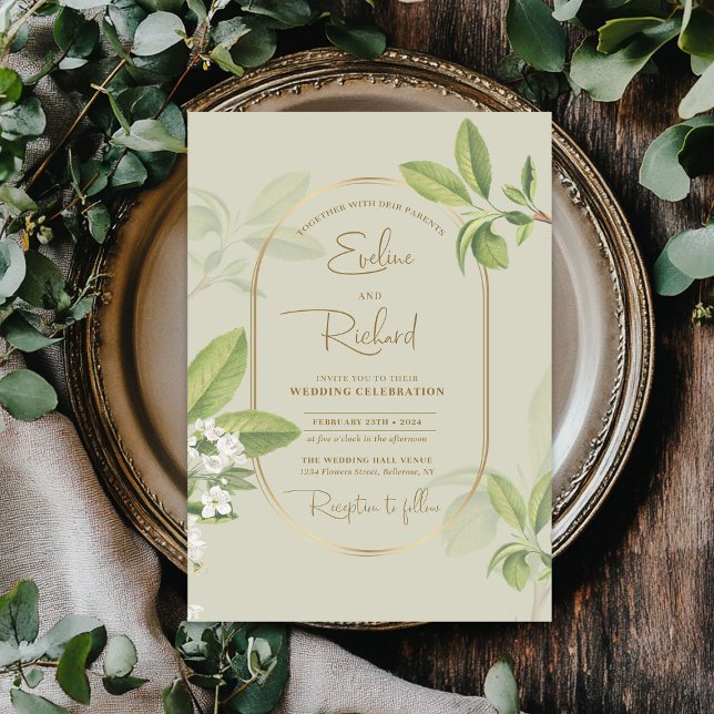 Watercolor spring white cherry blossom wedding  invitation (Watercolor spring white cherry blossom wedding invitation)