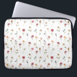 Watercolor Spring Wildflower Pattern Laptop Sleeve<br><div class="desc">Watercolor Spring Wildflower Pattern Laptop Sleeve</div>