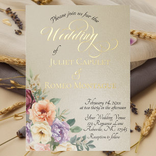 Watercolor Spring Wildflowers - Wheat