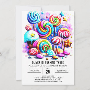 Watercolor Sprinkles Editable Birthday Invitation