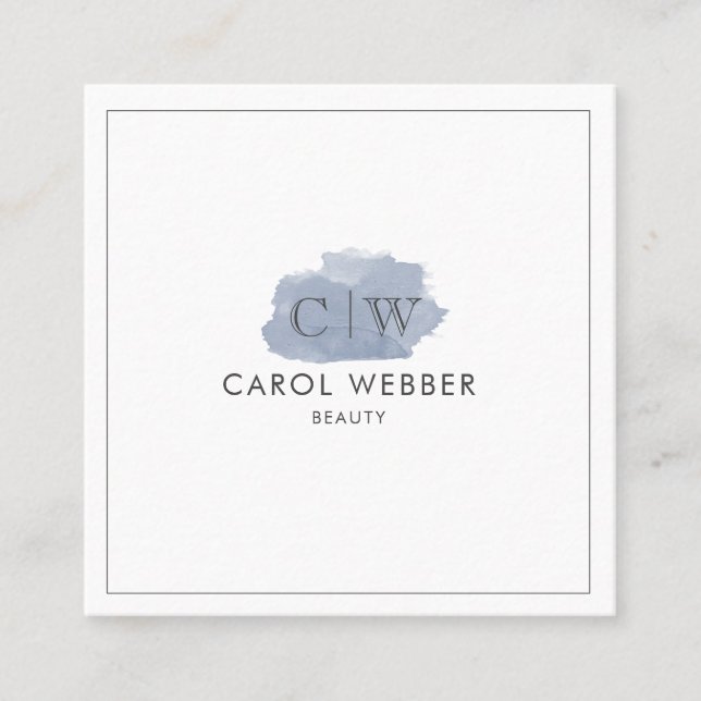 Watercolor Square Business Cards (Front)
