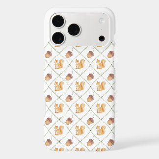Watercolor Squirrel and Acorn Illustration Pattern