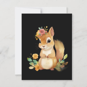 Watercolor Squirrel Postcard