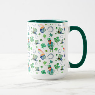 Watercolor St. Patrick's Day Pattern Mug