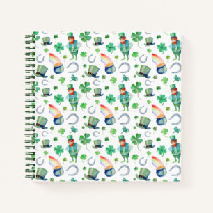 Watercolor St. Patrick's Day Pattern Notebook