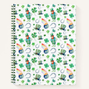 Watercolor St. Patrick's Day Pattern Notebook