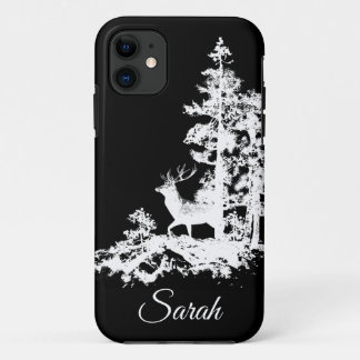 Watercolor Stag Deer Animal Nature Art Customise iPhone 11 Case