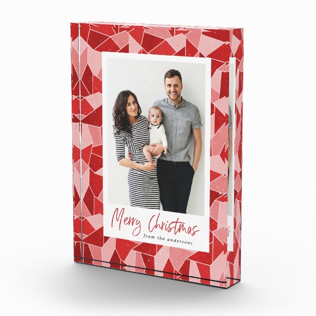 Watercolor Stained Glass Holiday Photo Block (Right)