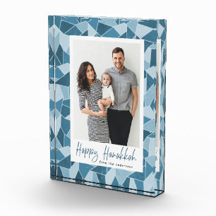 Watercolor Stained Glass Holiday Photo Block