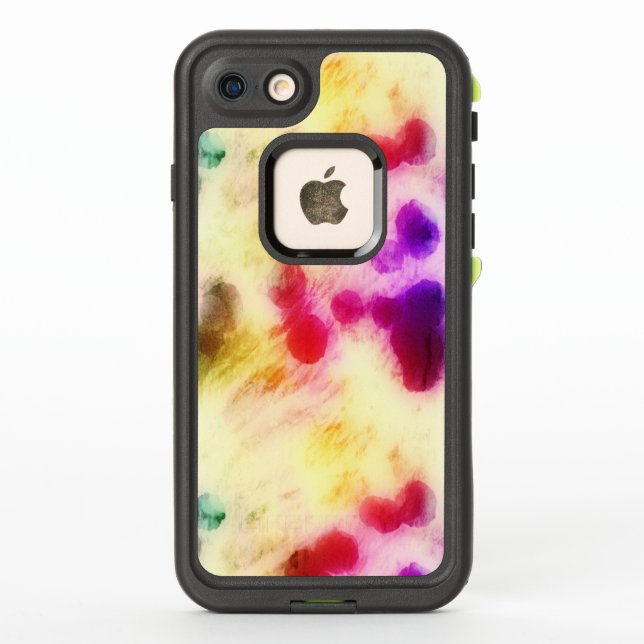 Watercolor Stained Tissue Paper LifeProof iPhone Case (Back)