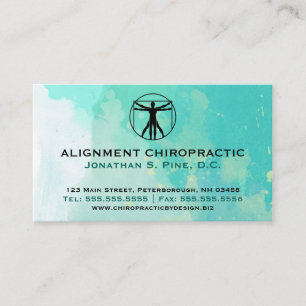 Watercolor Standard Chiropractic Business Cards