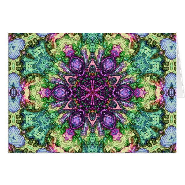 Watercolor Star Kaleidoscope (Front Horizontal)