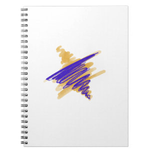 Watercolor Star of David in Gold Notebook