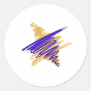 Watercolor Star of David Stickers