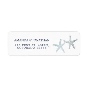 Watercolor Starfish Beach Wedding