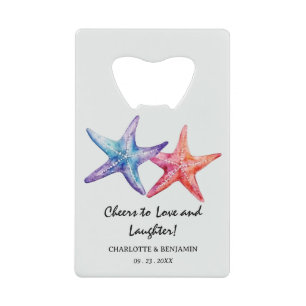 Watercolor Starfish Beach Wedding Favour
