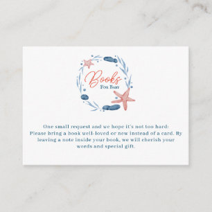 Watercolor Starfish Coral Reef Book Request Enclosure Card
