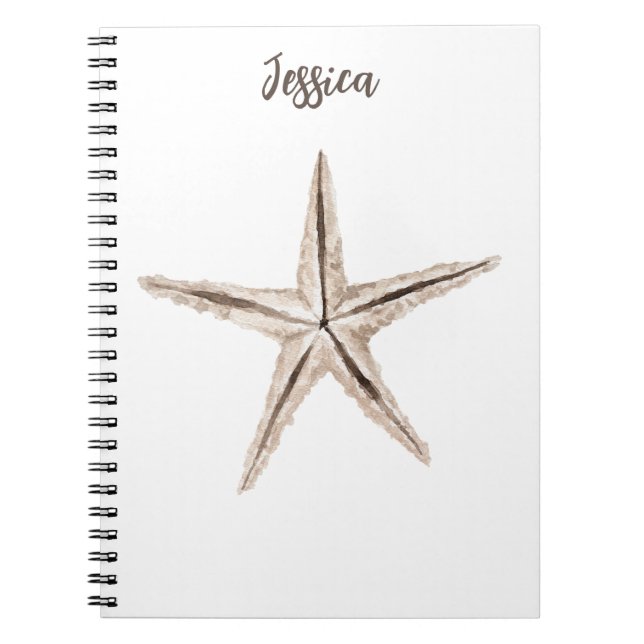 Watercolor Starfish Notebook (Front)