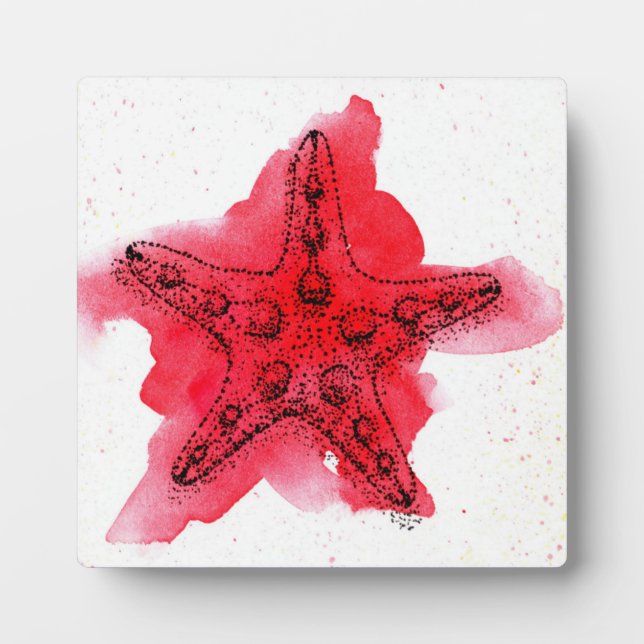Watercolor Starfish Plaque (Front)